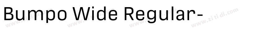 Bumpo Wide Regular字体转换
